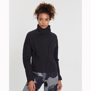 Adidas Women's Heart Racer Track Heathered Charcoal Grey Jacket